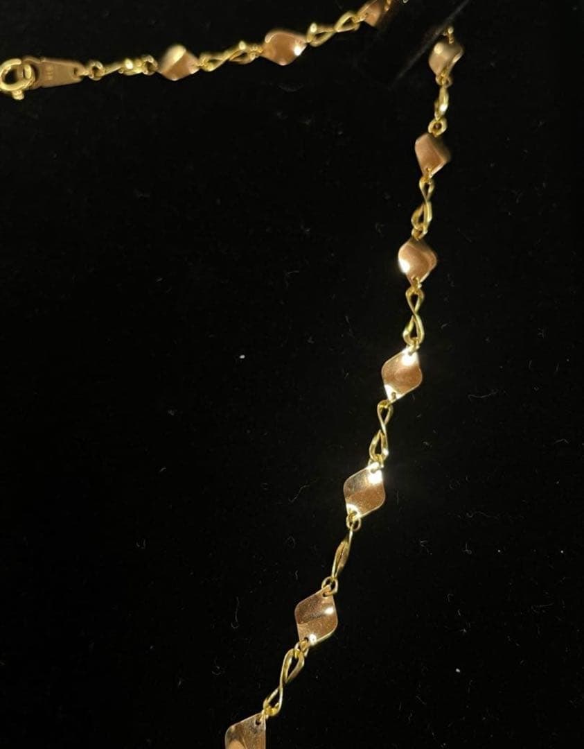 K18YG ネックレス 40cm 4.9g 18金イエローゴールド デザイン