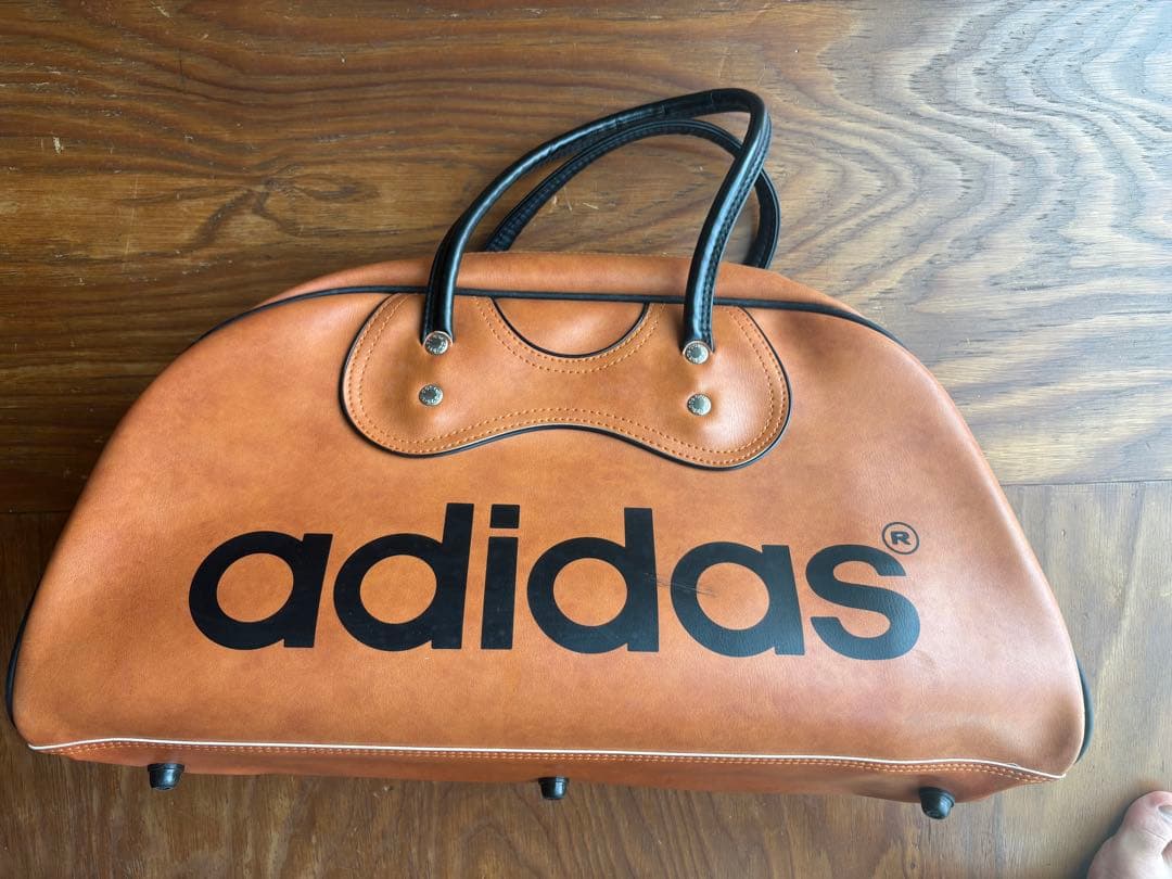 か*ど様 adidas ビンテージ ボストンバッグ ブラウン
