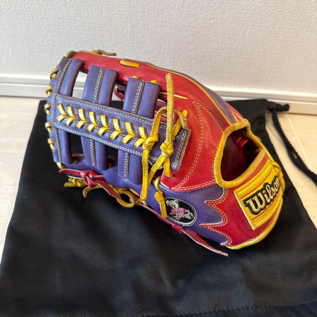 Wilson 硬式グローブ レッド/パープル