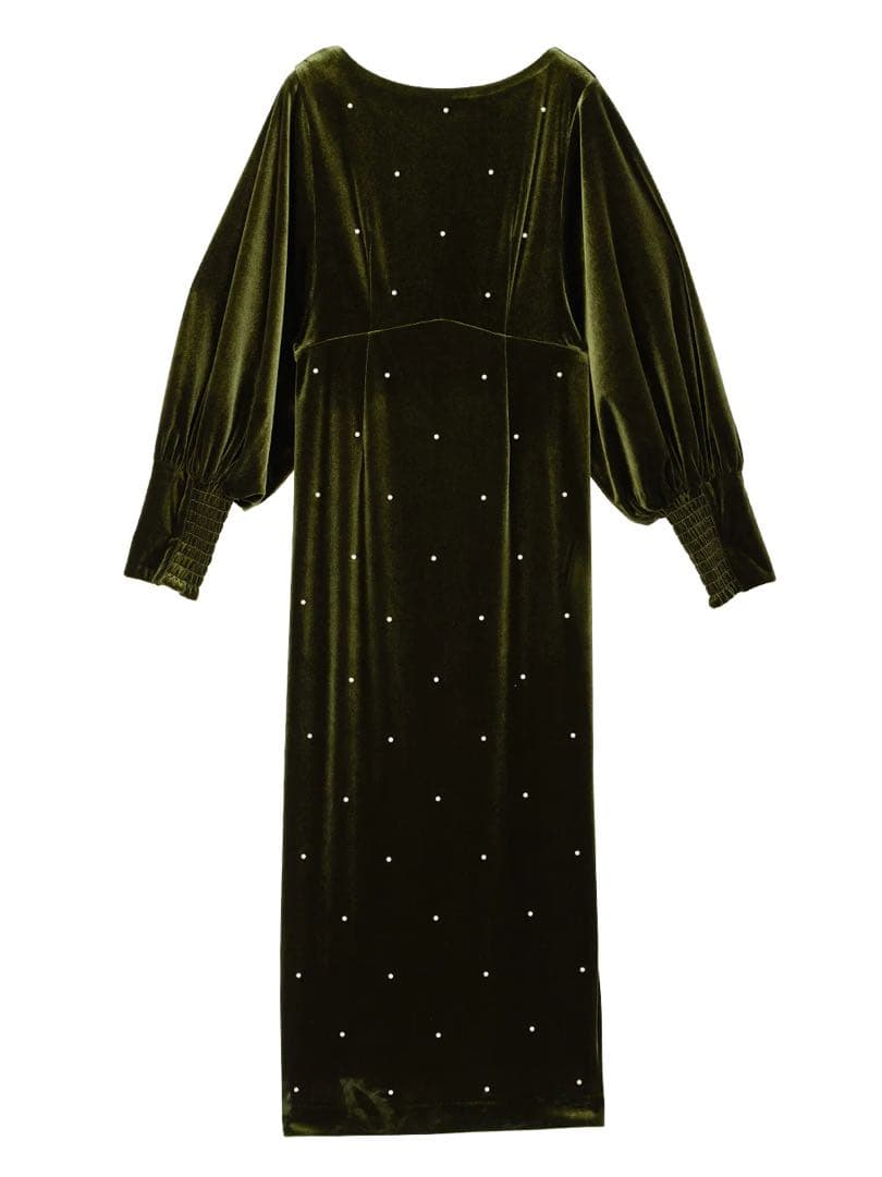 スーツ・フォーマル・ドレス (AMERI) BACK OPEN PEARL VELOUR DRESS
