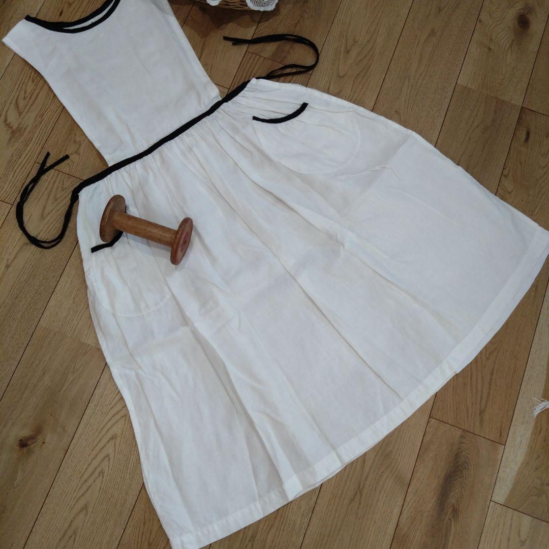 meguri-megutte １周年！【限定】パイピングエプロンワンピース