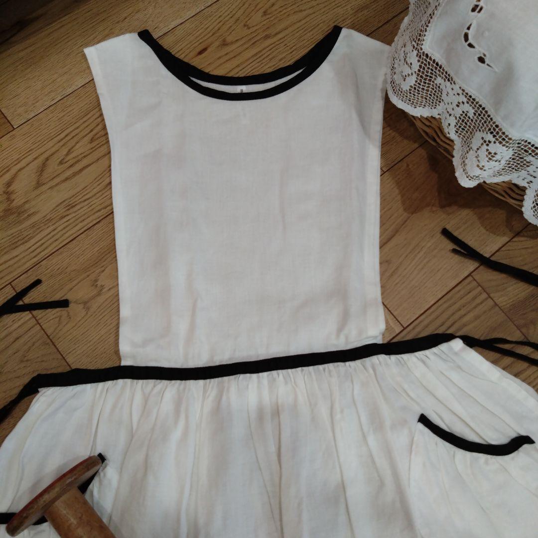 meguri-megutte １周年！【限定】パイピングエプロンワンピース