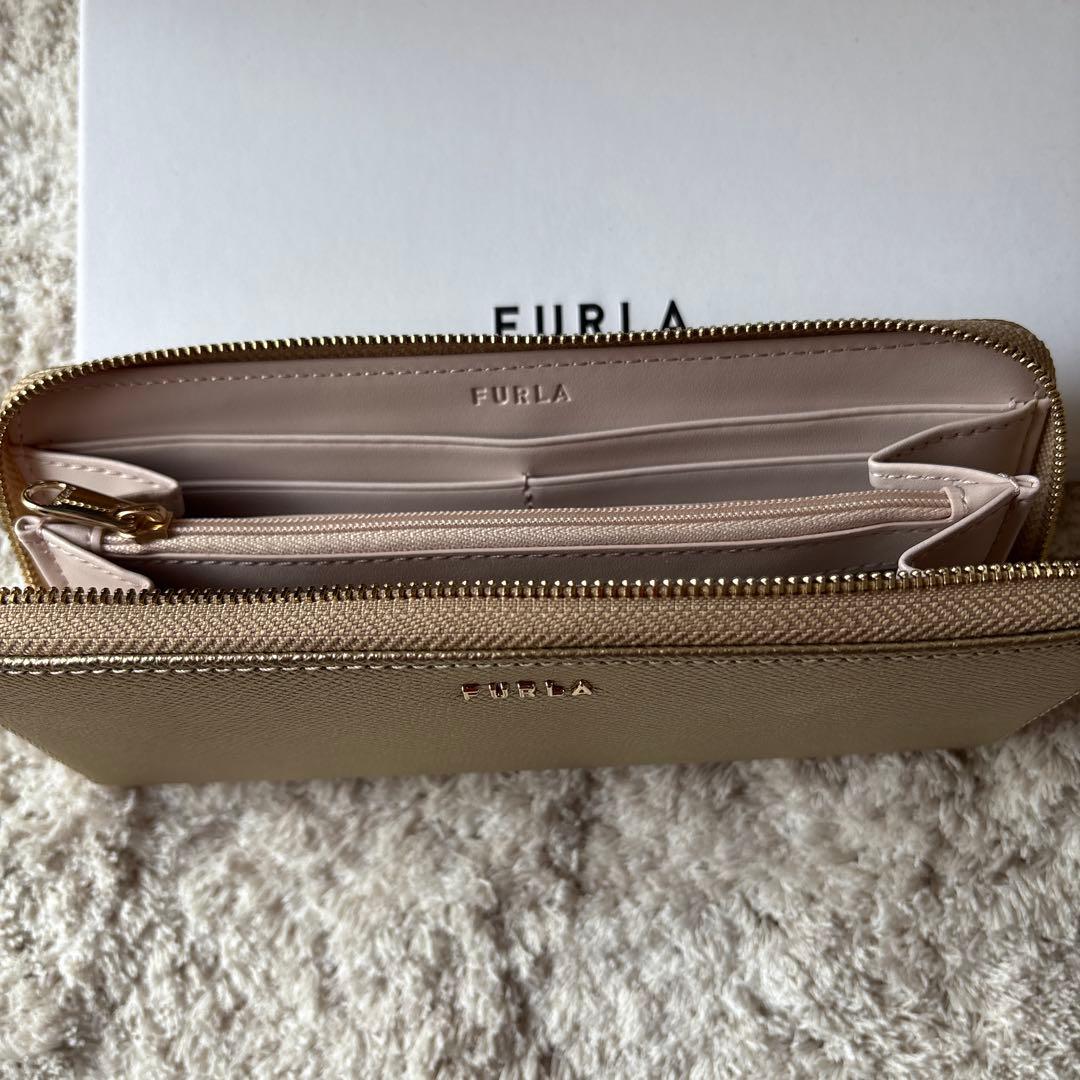 FURLA ゴールド 長財布 オリジナルボックス付き