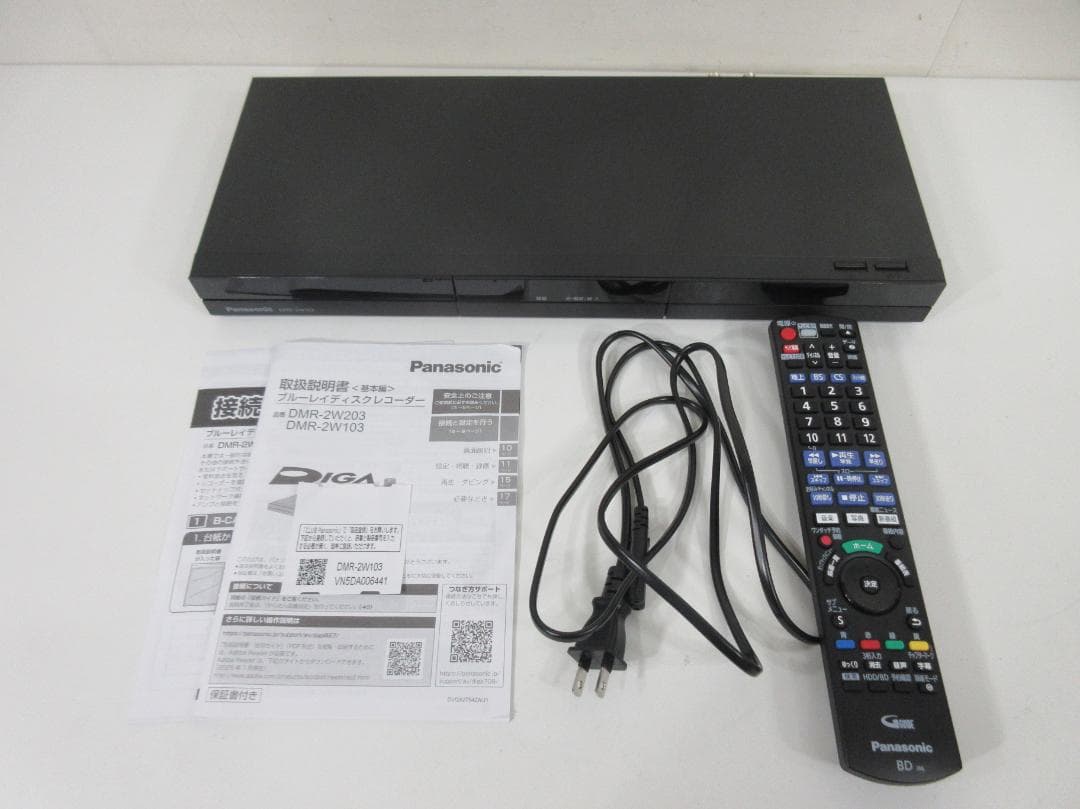 0727Y Panasonic ブルーレイレコーダー DMR-2W103 25年