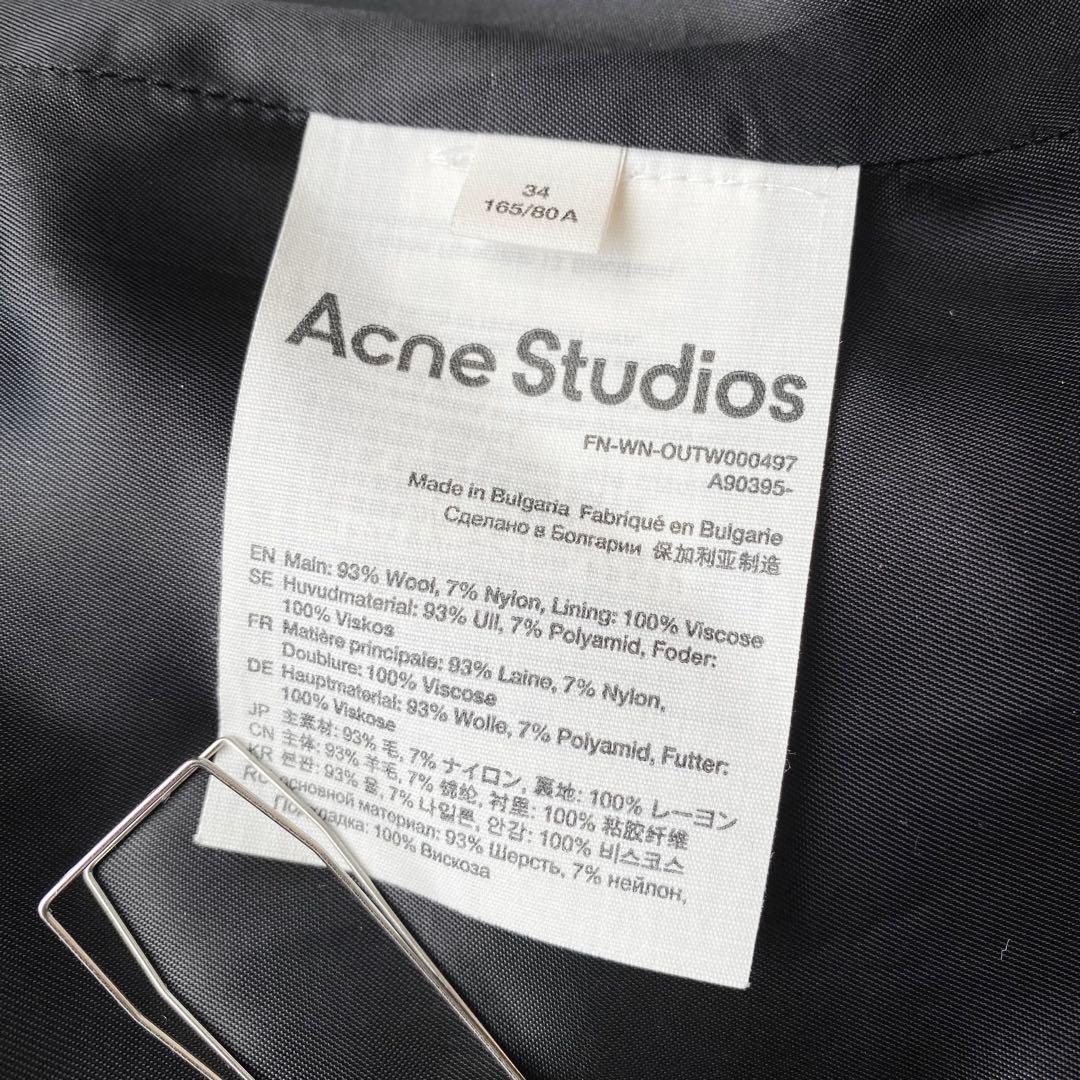 Acne Studios 23AW ファネルネックコート　オーバーサイズ アクネ