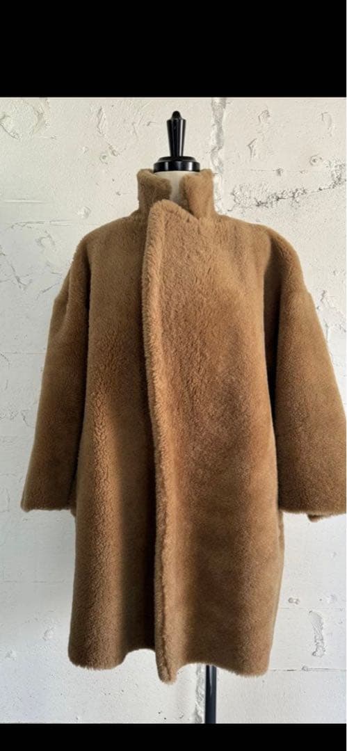 高級　美品　third magazine サードマガジン　ムートンコートベージュ