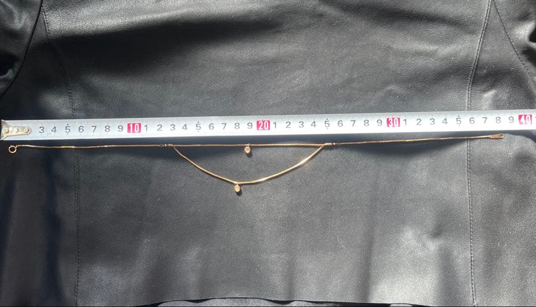 ダイアモンドトップ　ゴールドチェーンネックレス　k18