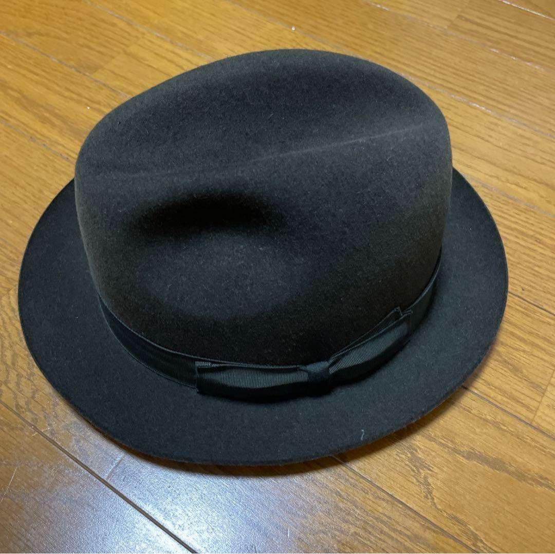Borsalino ラビットファーハット2色セットカー キ＆ワイン 59センチ