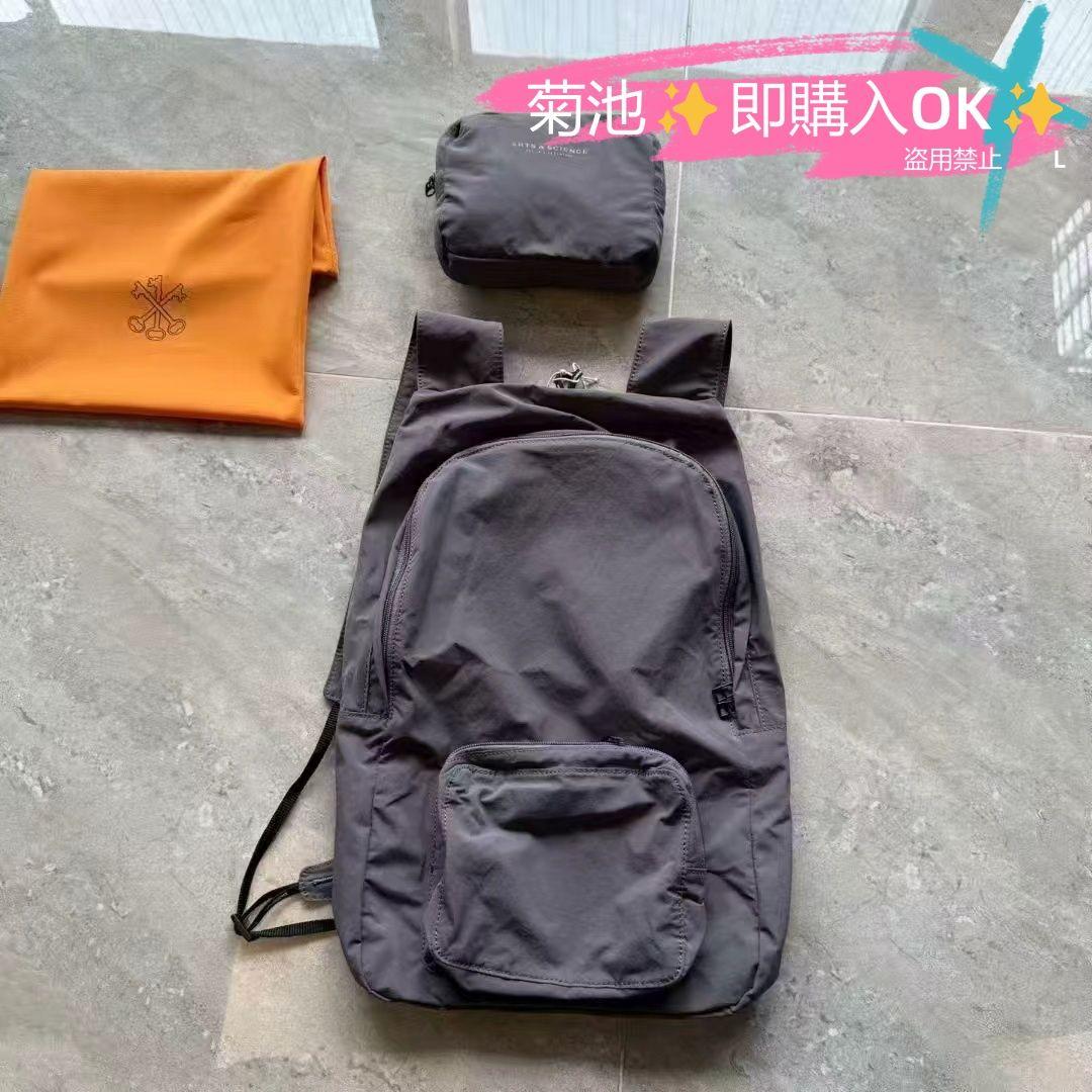 新品 Pocketable day pack リュック サックバッグ濃い灰色