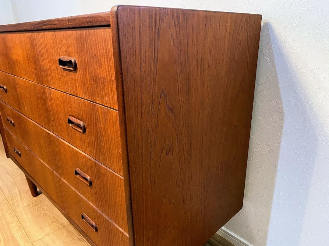 mark＊　デンマーク製 4段ワイドチェスト チーク材 仕上済