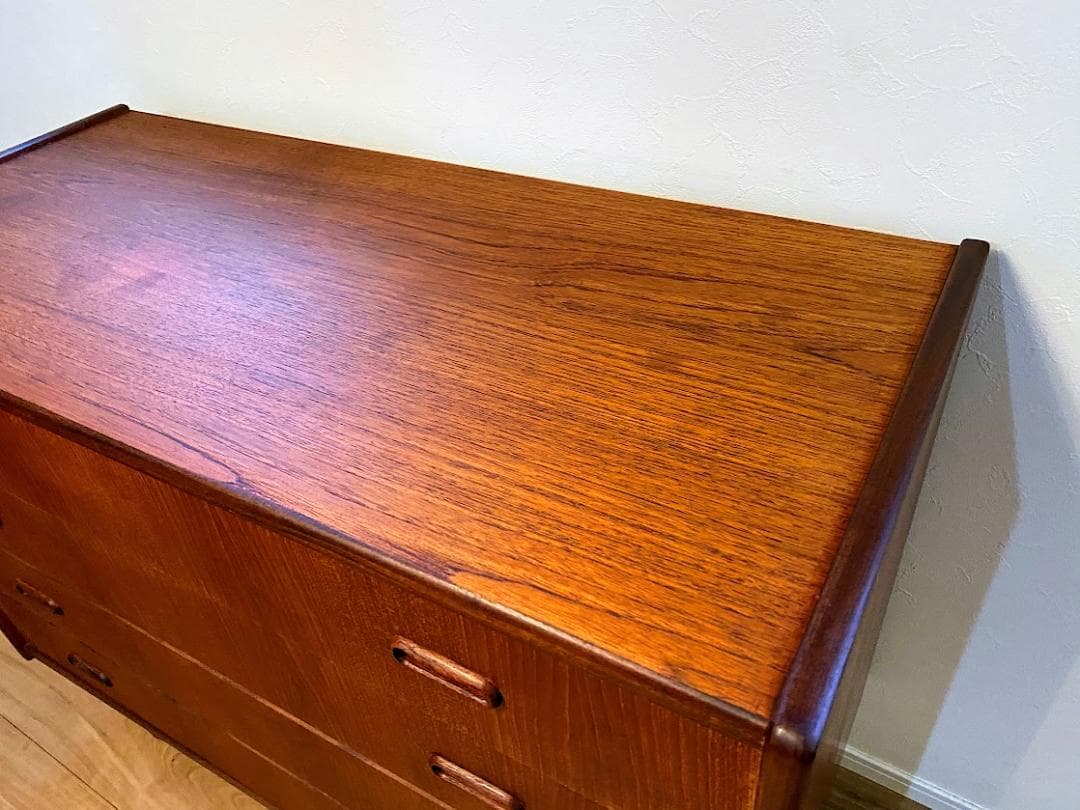 mark＊　デンマーク製 4段ワイドチェスト チーク材 仕上済