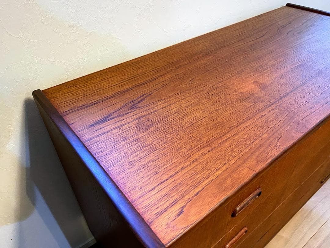 mark＊　デンマーク製 4段ワイドチェスト チーク材 仕上済