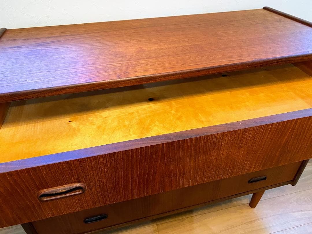 mark＊　デンマーク製 4段ワイドチェスト チーク材 仕上済