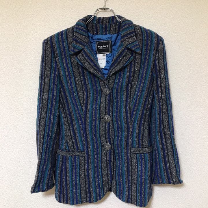 イタリア製 VERSACE ヴェルサーチ マルチカラー セットアップ スーツ