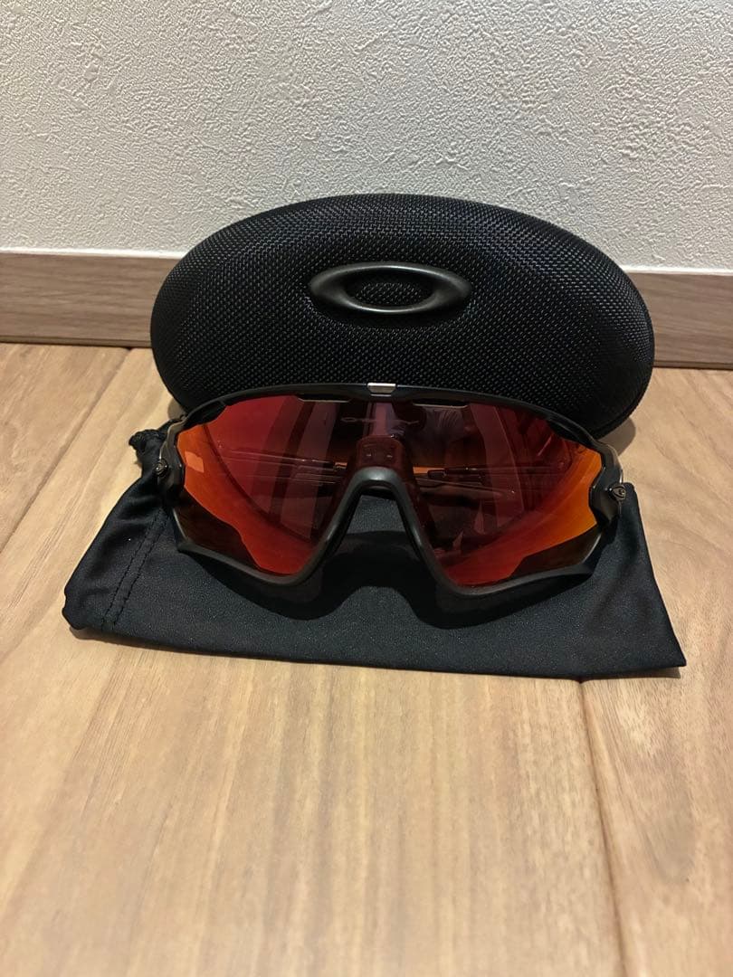 Oakley スポーツサングラス ブラック/オレンジ