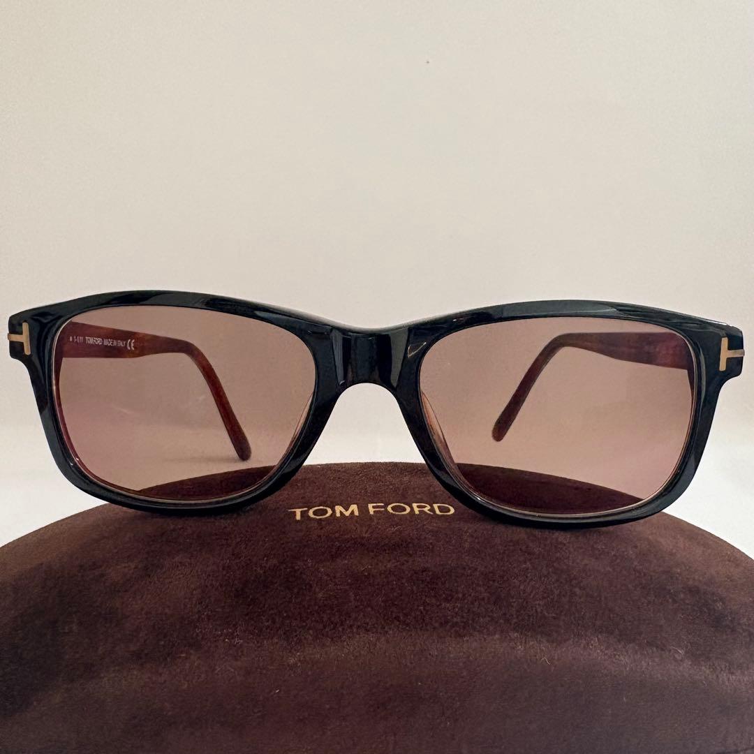 TOM FORD TF5223 サングラス 男女兼用 Tバー 黒×茶