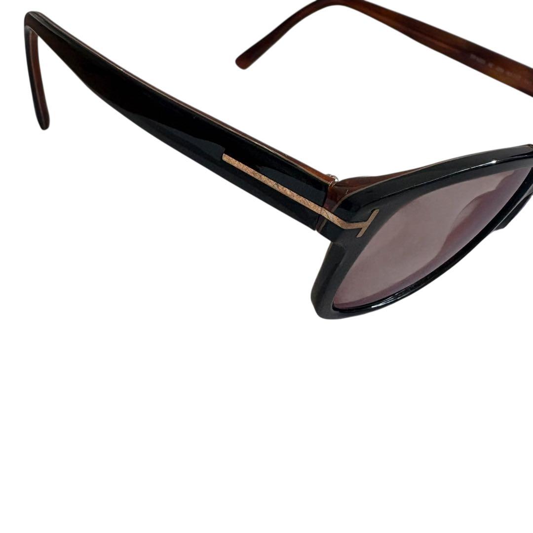 TOM FORD TF5223 サングラス 男女兼用 Tバー 黒×茶