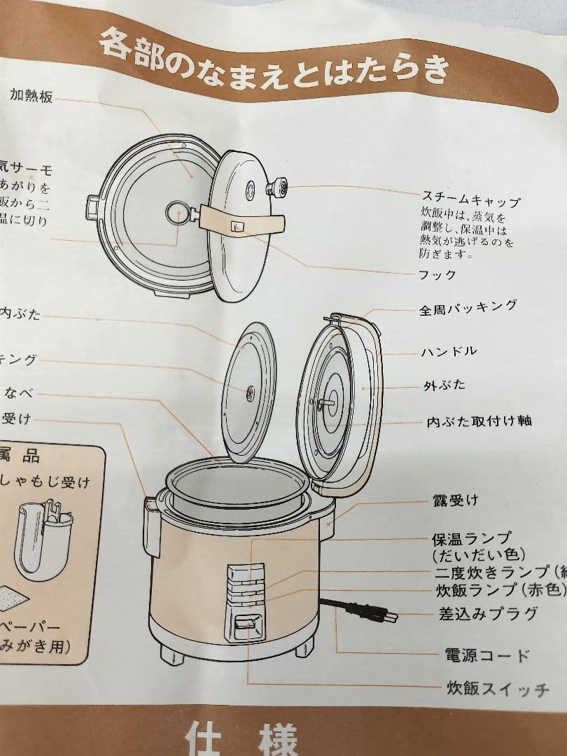 レトロ象印電子圧力炊飯器NH-1800 ホワイト　未使用