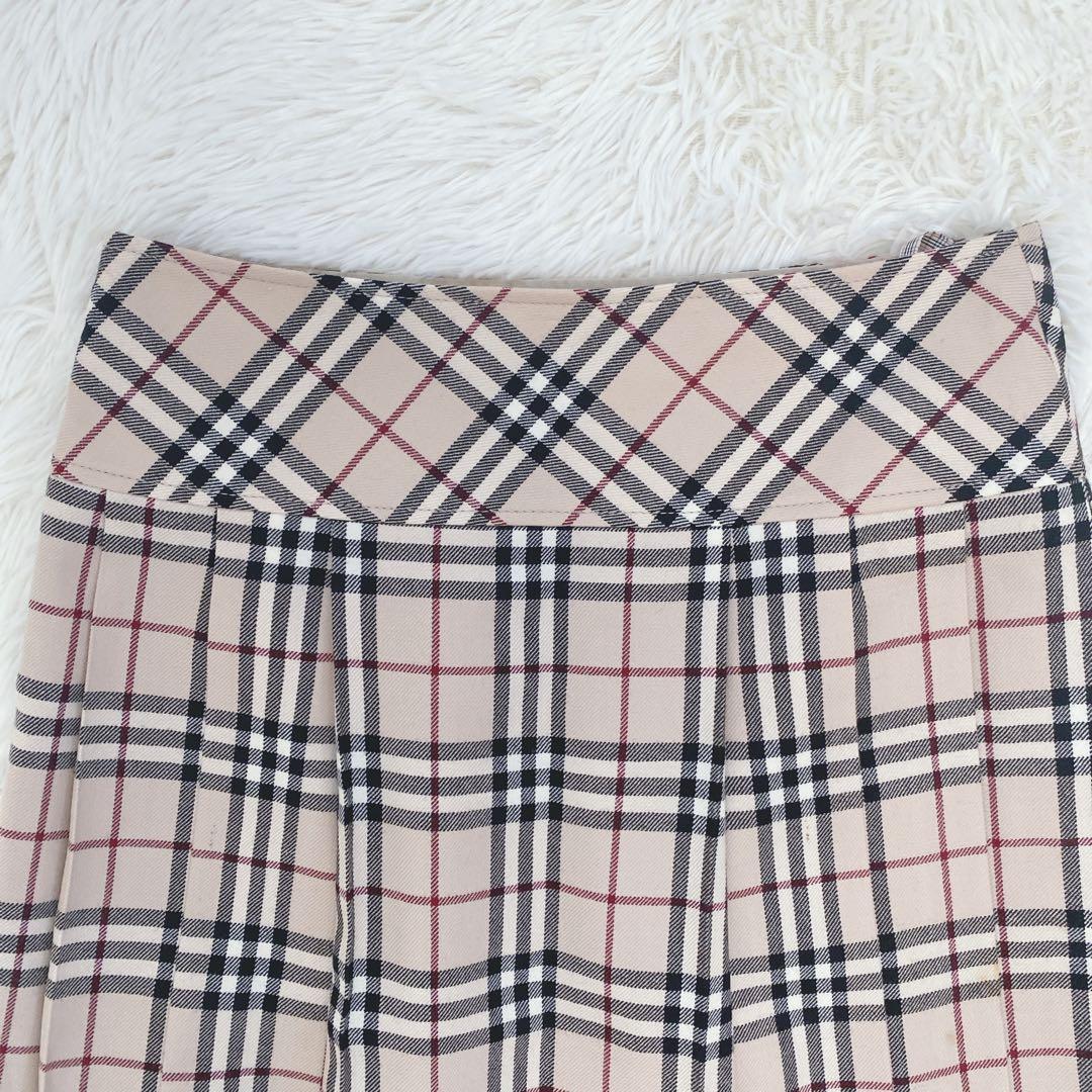 バーバリーブルーレーベル ノバチェック柄 プリーツミニスカート 安室奈美恵