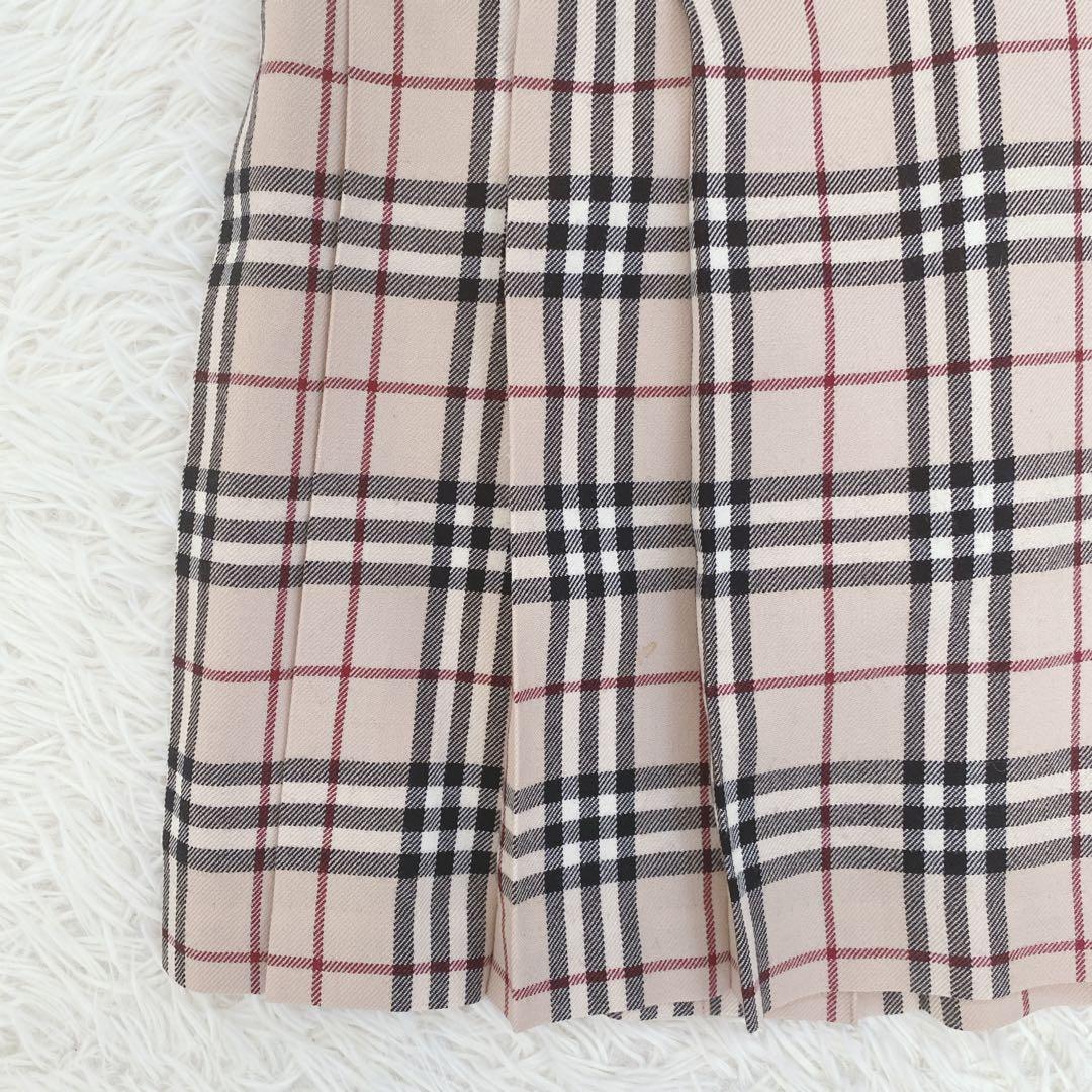 バーバリーブルーレーベル ノバチェック柄 プリーツミニスカート 安室奈美恵