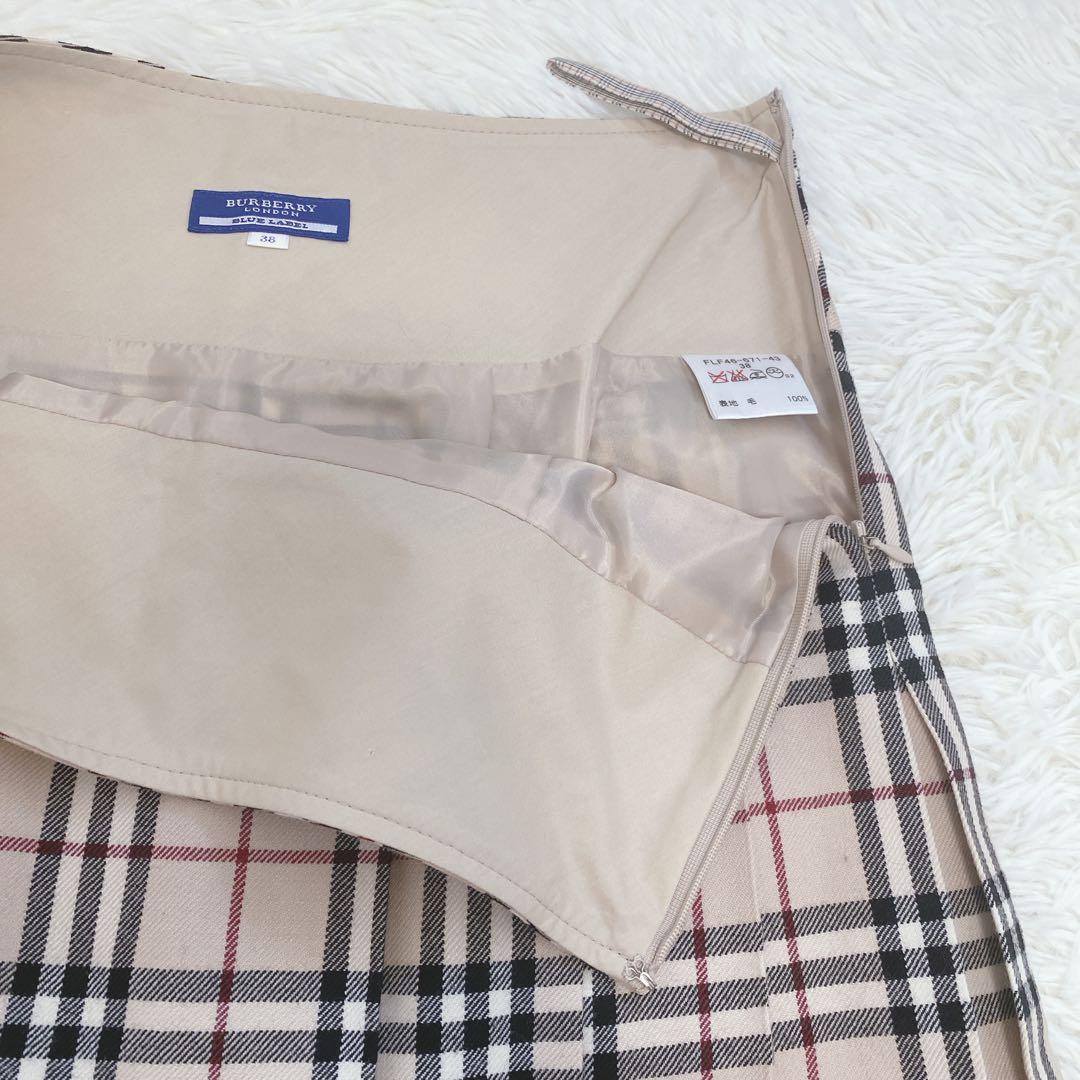 バーバリーブルーレーベル ノバチェック柄 プリーツミニスカート 安室奈美恵