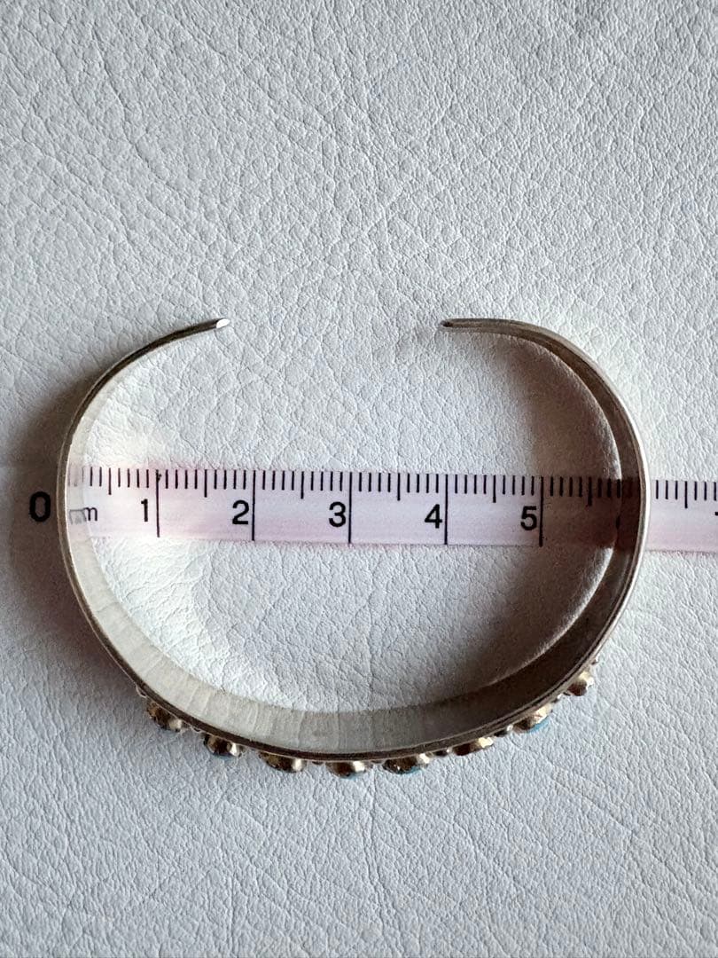 ターコイズシルバーバングル・インディアンジュエリー・STERLING