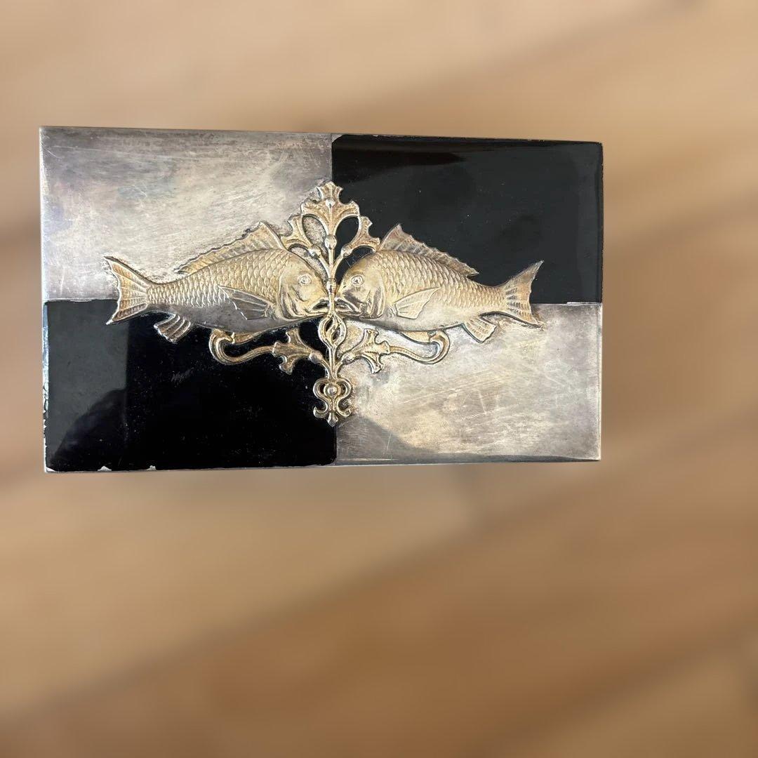 純銀 小物入 銀製呂本刻印有 総重量約410g銀無垢 銀製品 ボンボニエール