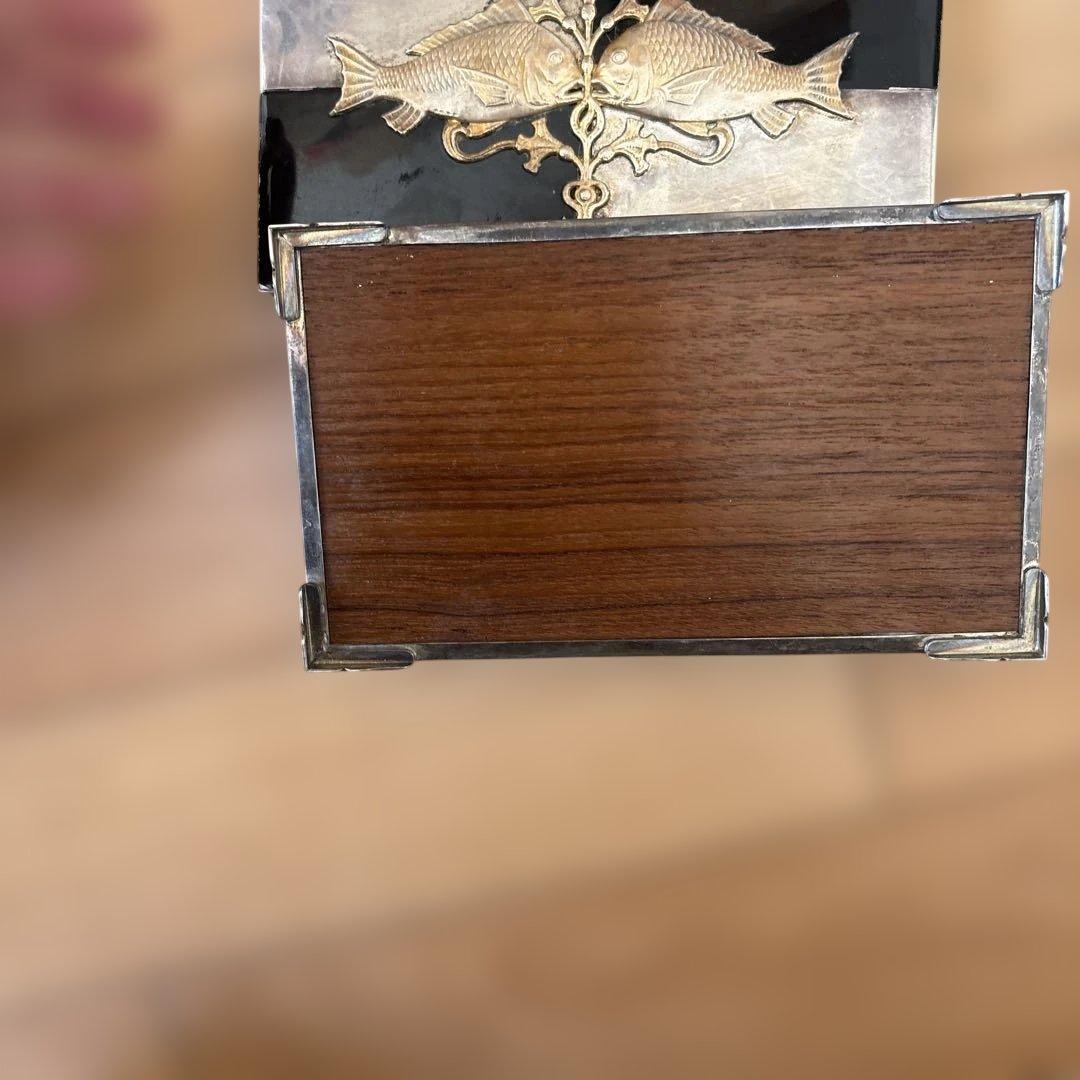 純銀 小物入 銀製呂本刻印有 総重量約410g銀無垢 銀製品 ボンボニエール