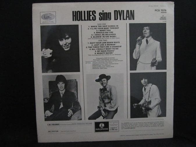 HOLLIES★Sing Dylan UK Y/B Parlophone ste