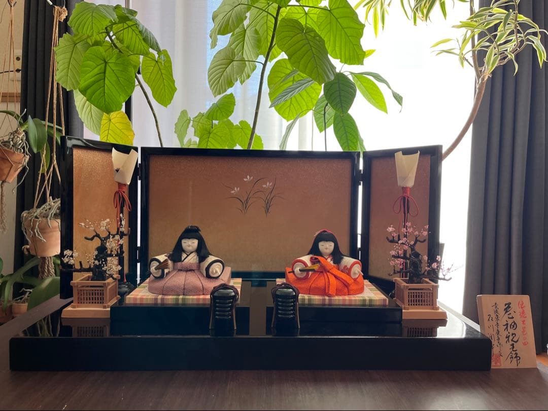 【送料込】雛人形　初代石川潤平　伝統工芸品　木目込み　ひな祭り