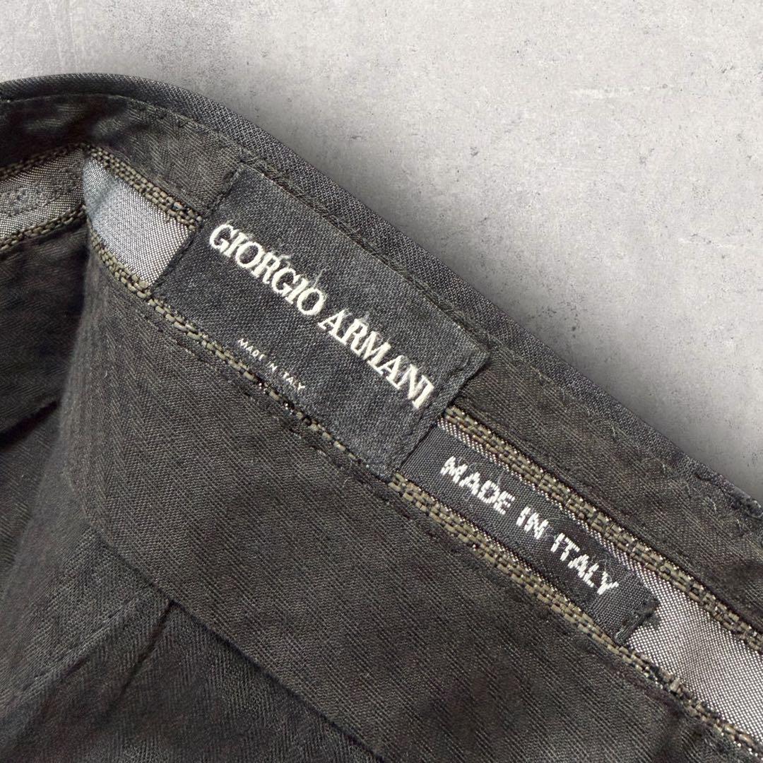 【美品　90s　希少L！】ジョルジオアルマーニ　ワイドスラックス　ウール100%