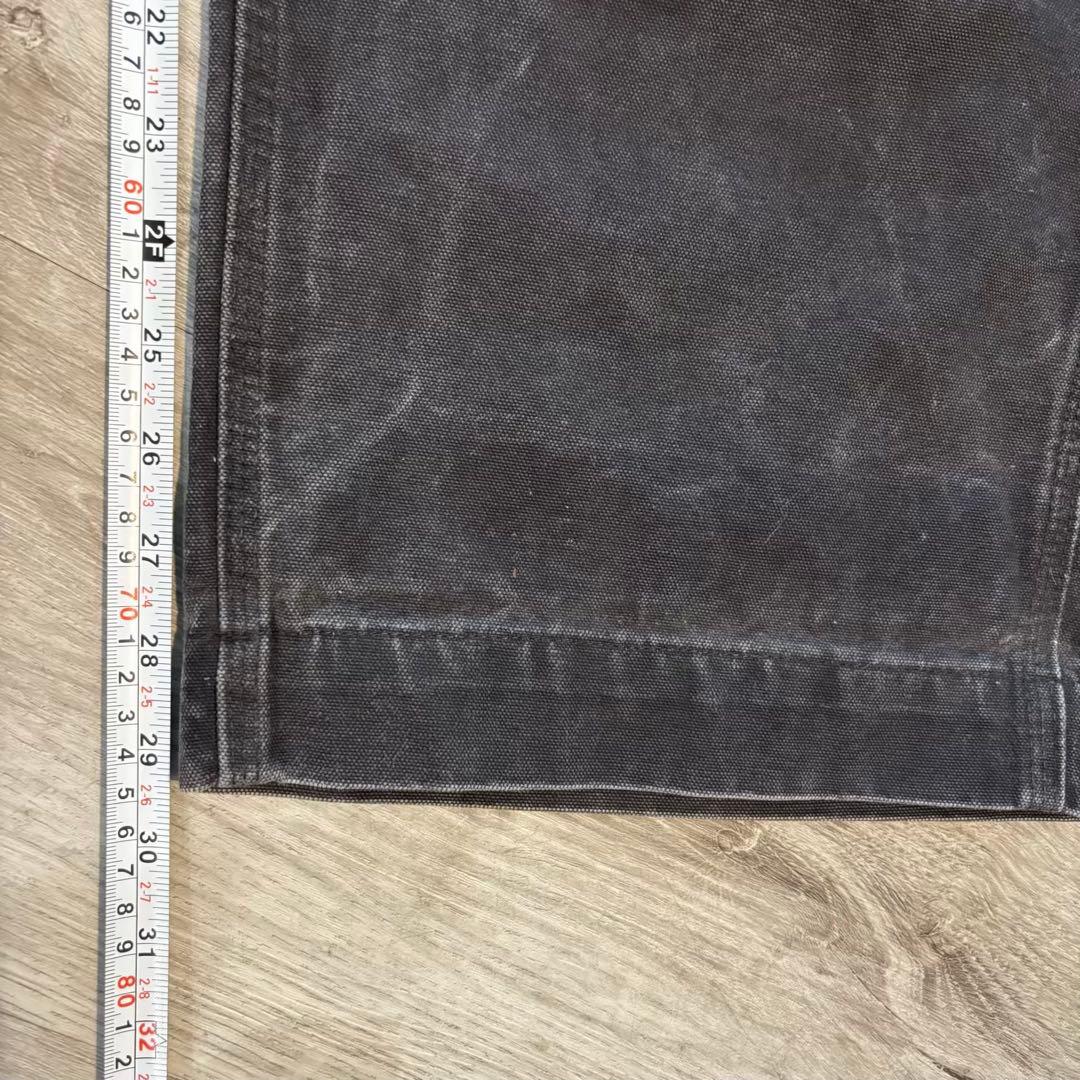 Carhartt ダブルニー極太シルエットフェードブラック ワークパンツ#532