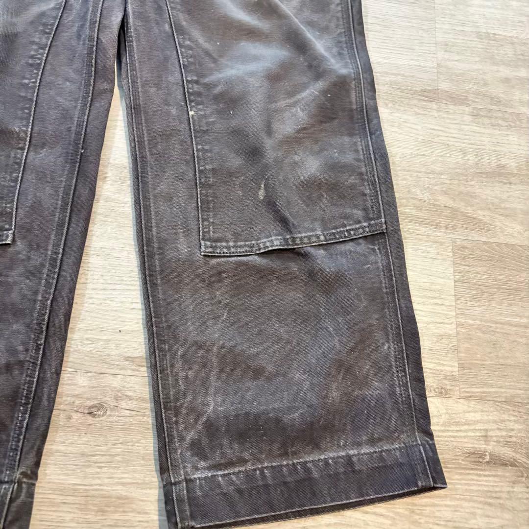 Carhartt ダブルニー極太シルエットフェードブラック ワークパンツ#532