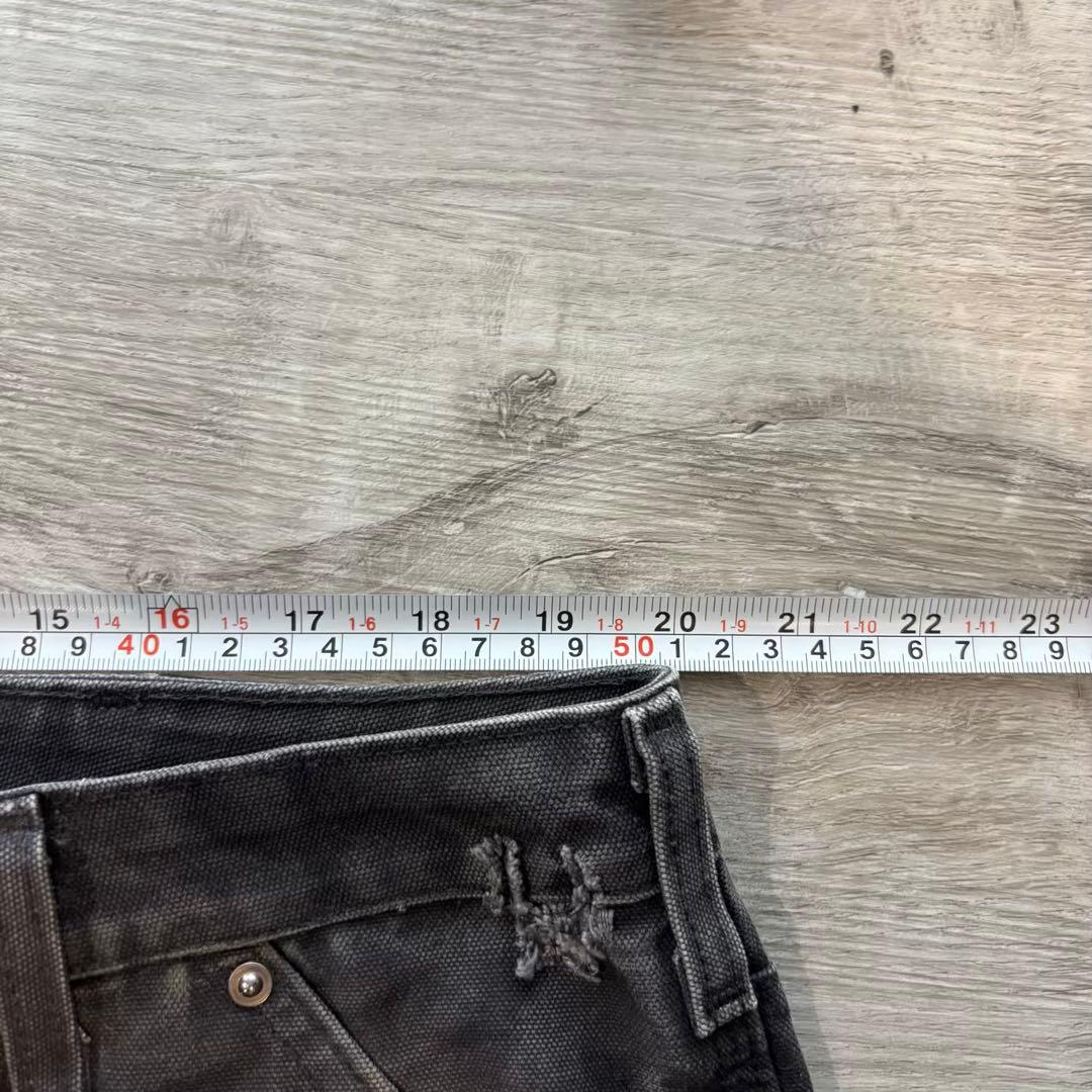 Carhartt ダブルニー極太シルエットフェードブラック ワークパンツ#532