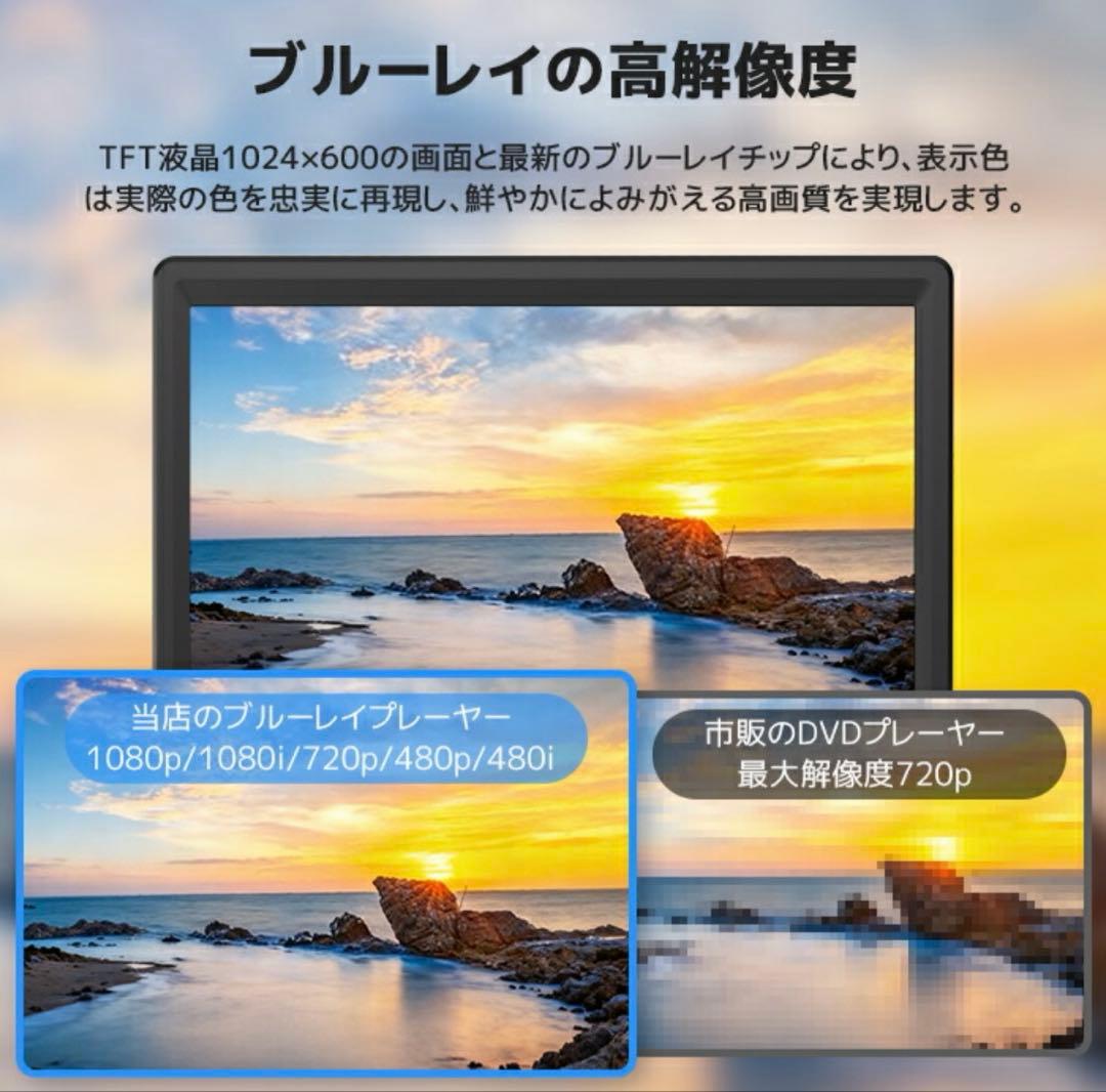 FANGOR 10.1インチ ポータブルブルーレイプレーヤー