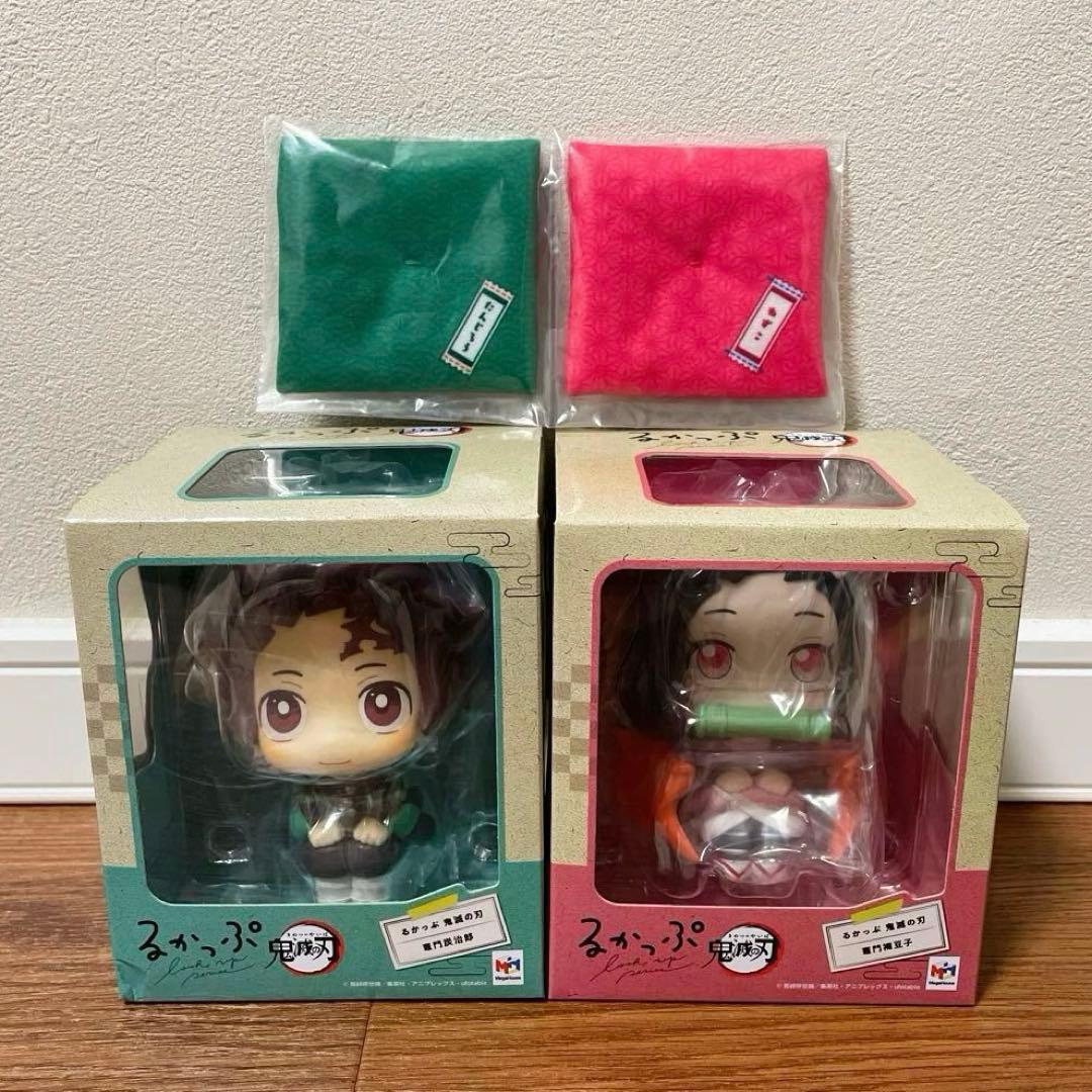 美品　るかっぷ 竈門炭治郎＆竈門禰豆子セット 限定特典 座布団付き　鬼滅の刃