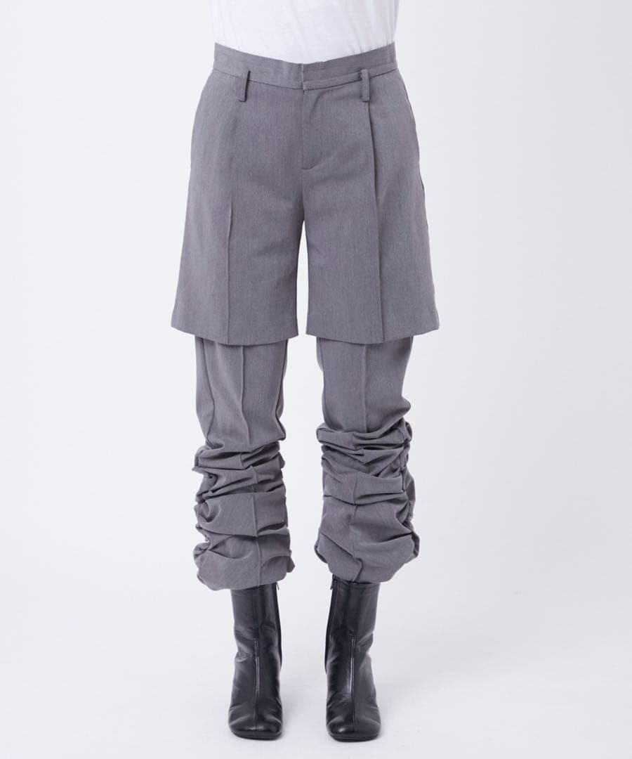 POOLDE Layered Trousers/レイヤードトラウザーパンツ