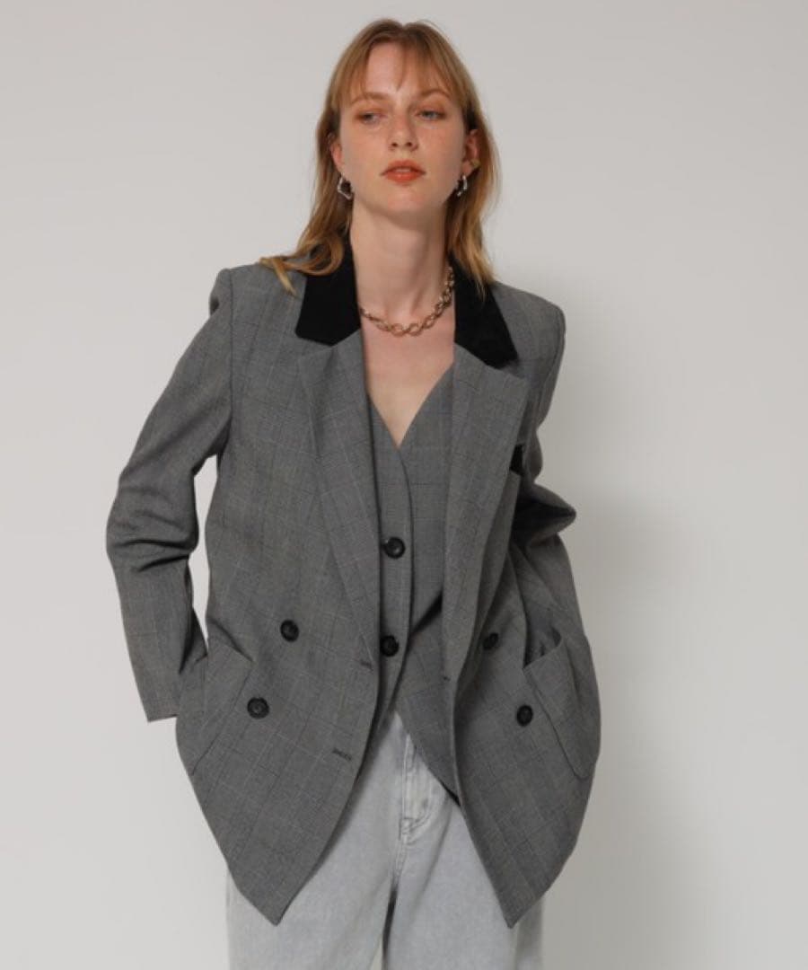 値下げ【未使用】CADUNE バイカラージャケット　2024