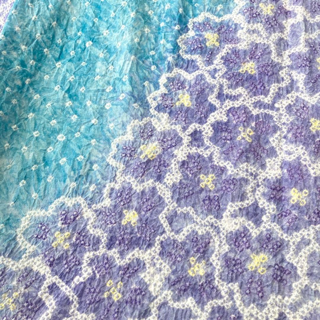 ™️56 身丈161 有松絞り　絞り染め　絞り浴衣　浴衣