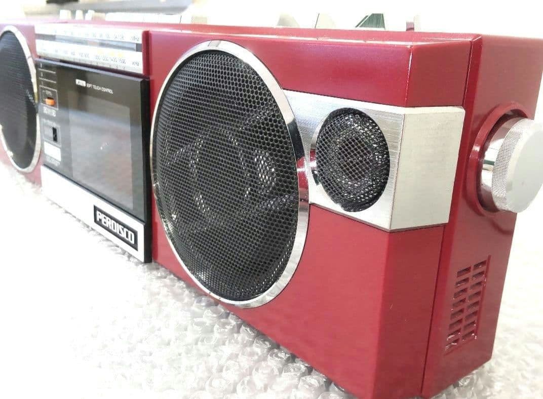 ラジカセ　８０年代　日立　ＬＸ－５　・　ラジオＯＫ、テープＮＧ　ジャンク