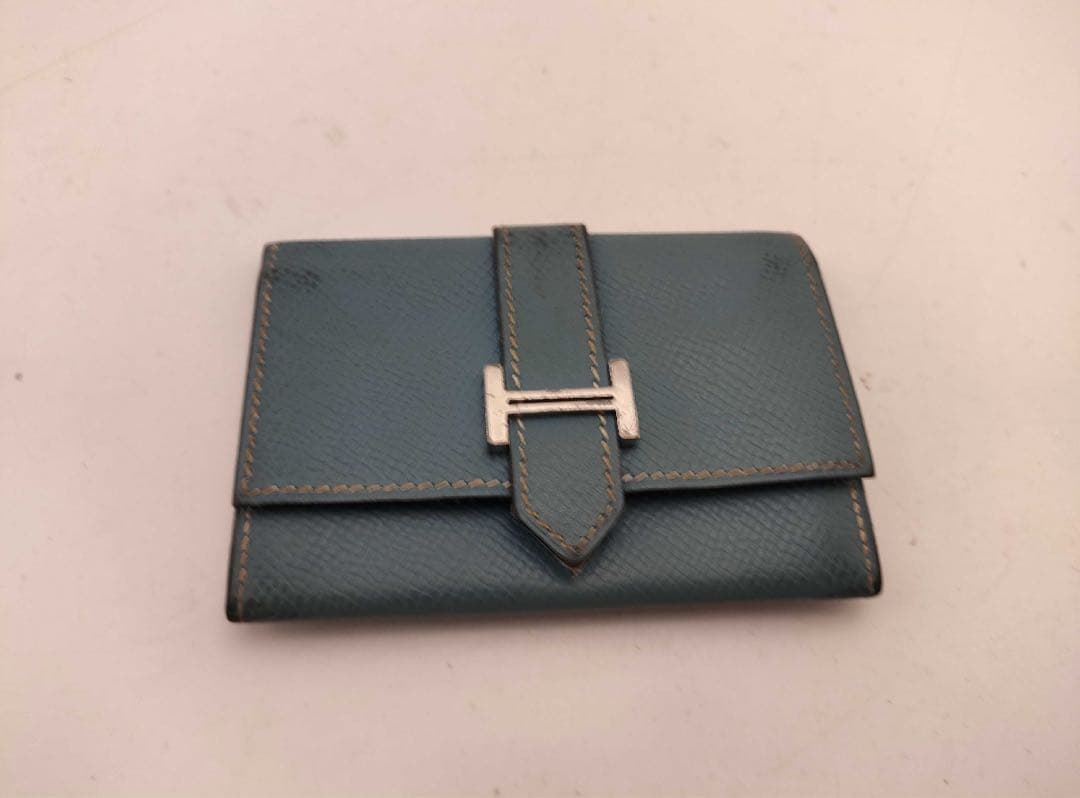 エルメス　べアン　レザー名刺入れ クシュベル　刻印◻︎J