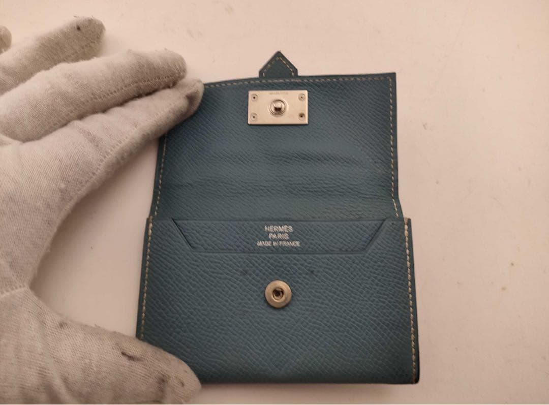 エルメス　べアン　レザー名刺入れ クシュベル　刻印◻︎J