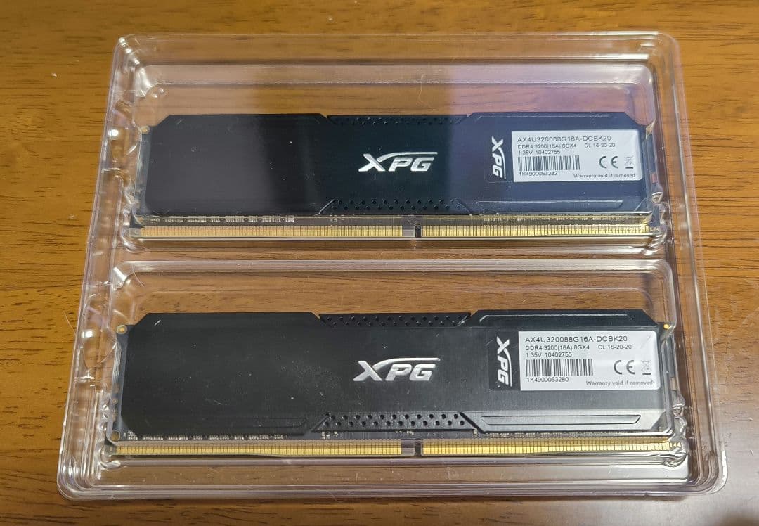 【動作確認済み】永久保証付XPG DDR4 16GB (2x8GB) メモリ