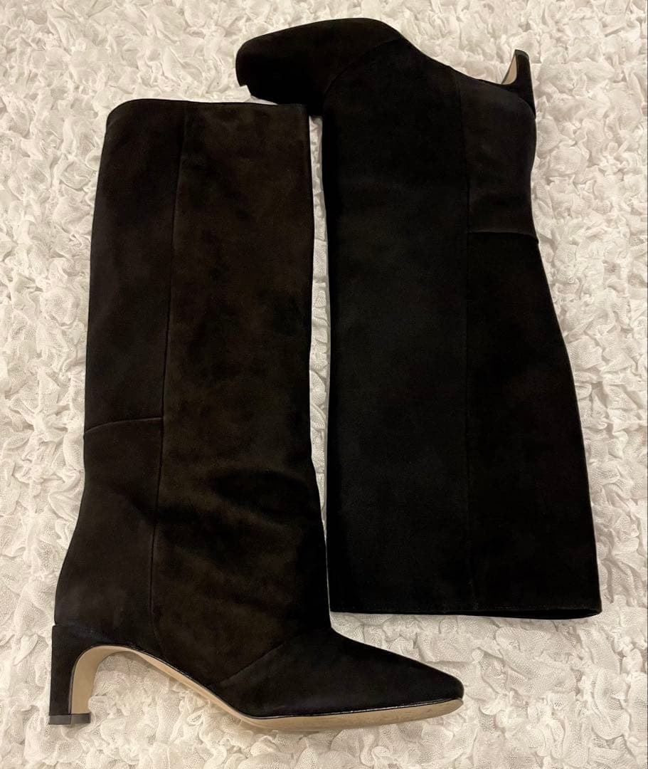 ✨極美品✨CORSA ROMA 9 ブラックロングブーツ スエード