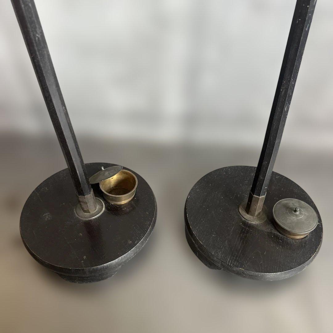 ヴィンテージ　燭台金属製キャンドルスタンド 2本セット