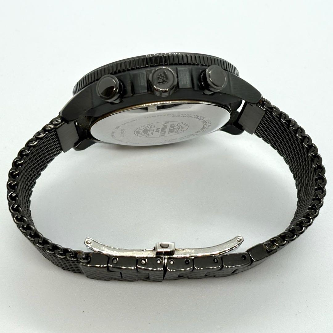 【稼働】シチズン ナビホーク AT エコドライブ 電波ソーラー　箱　ブラック