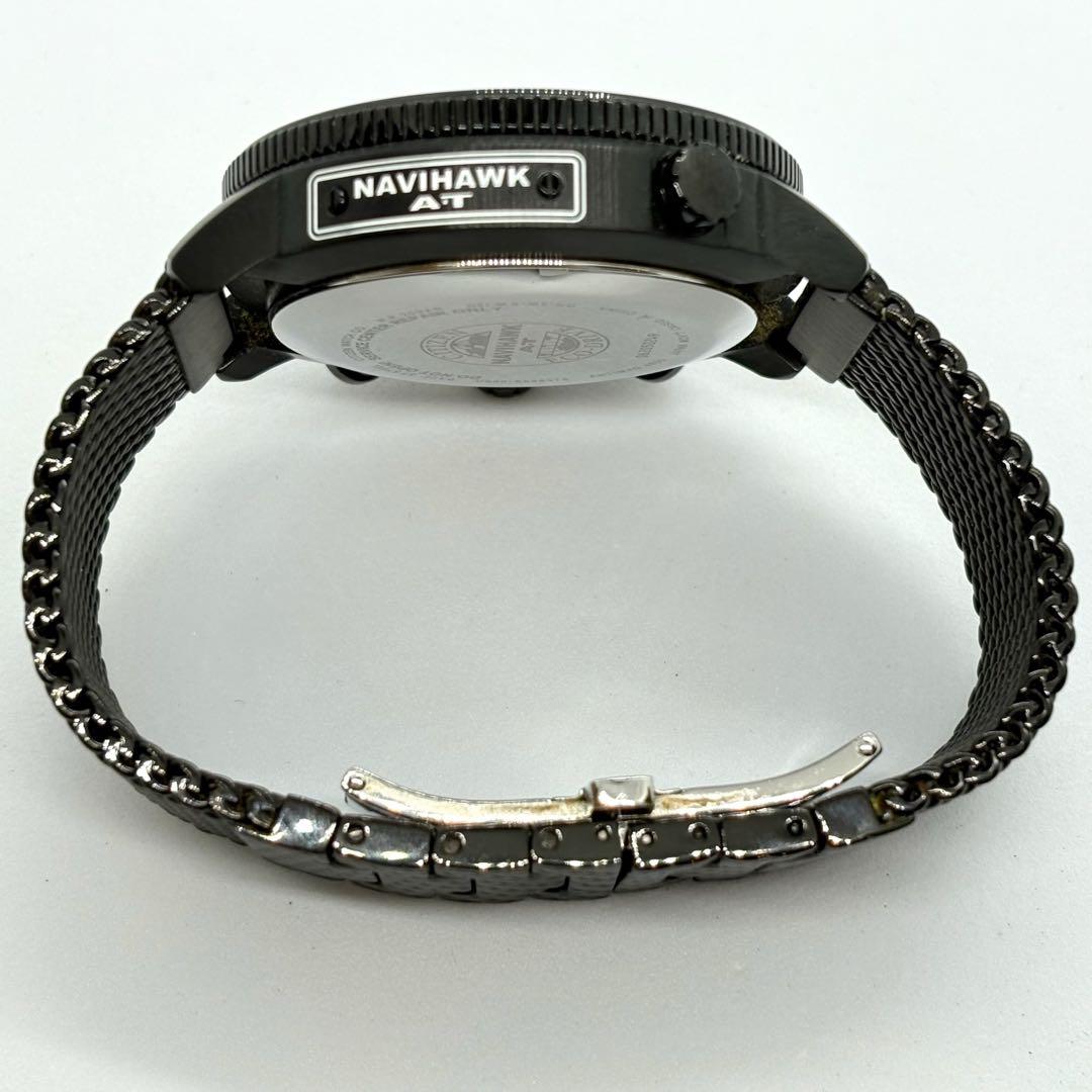 【稼働】シチズン ナビホーク AT エコドライブ 電波ソーラー　箱　ブラック