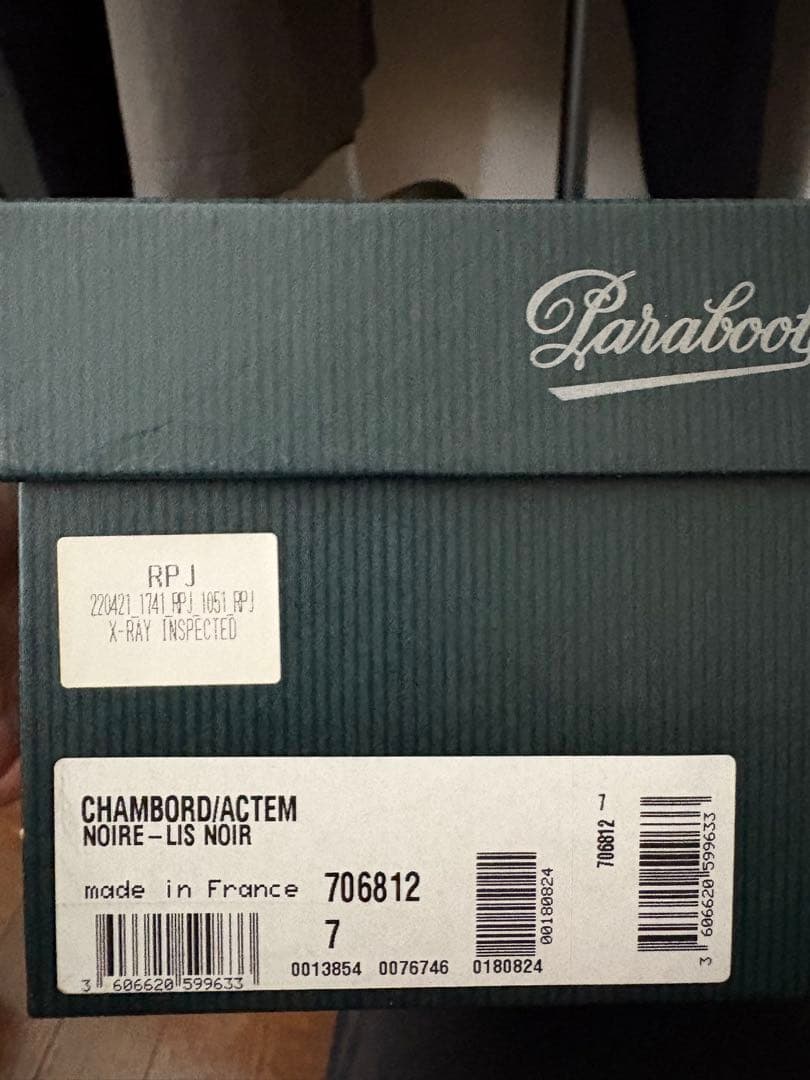 パラブーツ　ドレスシャンボード　ブラック