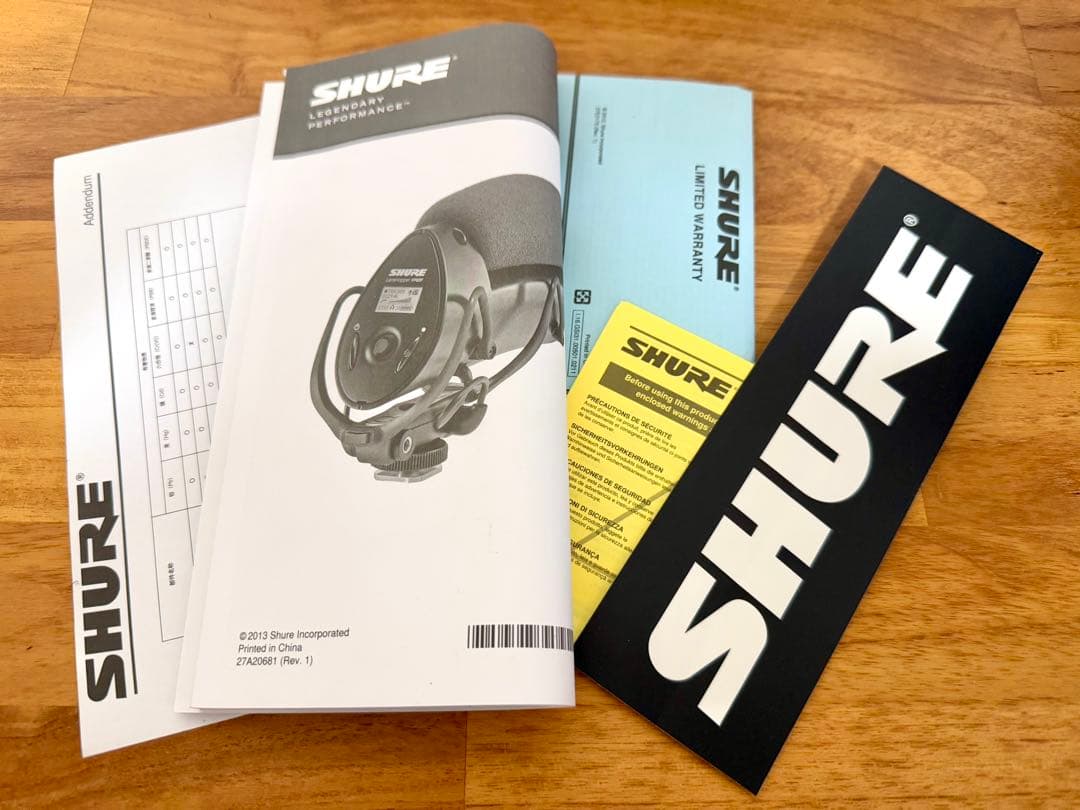 ☆美品☆ SHURE VP83F カメラマウントマイクロフォン【国内正規品】