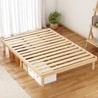 [SuperKois]ベッドフレームシングルすのこベッドシングル ナチュラル